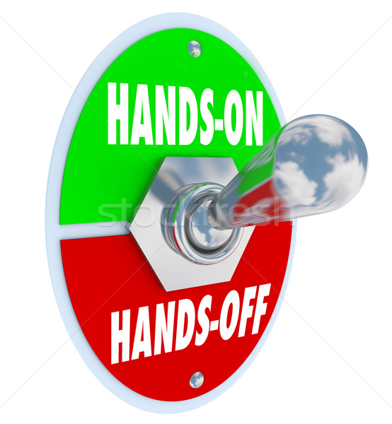 Hands On Vs Off Toggle Switch Get Involved Take Action Stock photo © iqoncept