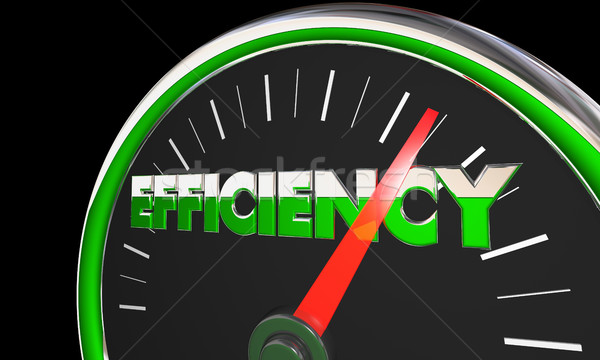 Efficiency Gauge Level Great Effective Results 3d Illustration Stock photo © iqoncept
