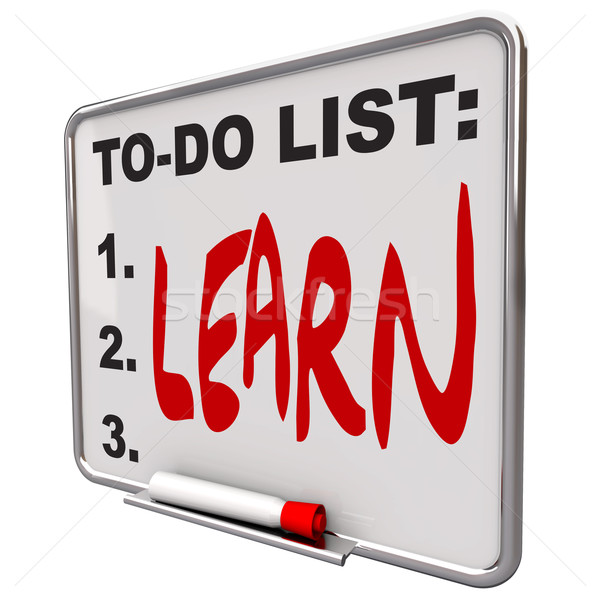 Stock photo: To-Do List - Learn - Dry Erase Board