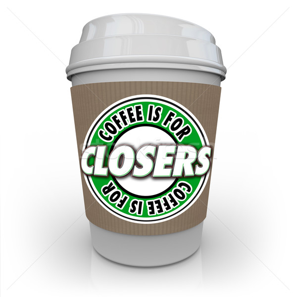 Kaffee Verkäufer Motivierung Anreiz belohnen Sprichwort Stock foto © iqoncept