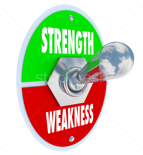 Strength Vs Weakness Toggle Switch Choose Strong Option Opportun Stock photo © iqoncept