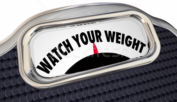 Watch Your Weight Scale Lose Pounds Diet Healthy Lifestyle 3d Wo Stock photo © iqoncept