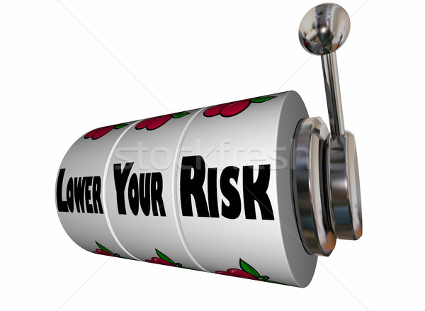 Lower Your Risk Reduce Danger Slot Machine 3d Illustration Stock photo © iqoncept