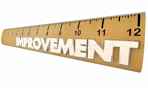 Improvement Process Measurement Metrics Ruler 3d Illustration Stock photo © iqoncept