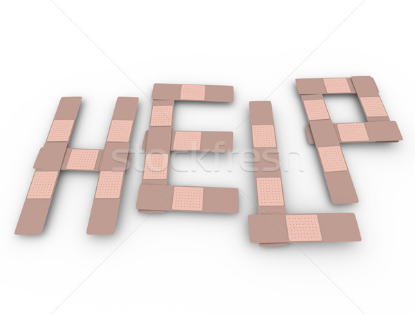 Help Word Bandages Medical Assistance Aid Support Stock photo © iqoncept