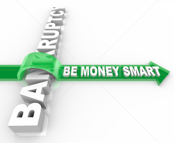 Avoid Bankruptcy - Arrow Over Word Stock photo © iqoncept