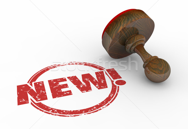 New Latest Improved Product Round Red Stamp 3d Illustration Stock photo © iqoncept