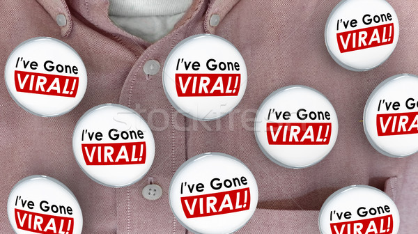 Ive Gone Viral Social Media Buzz Sharing Networking Buttons Pins Stock photo © iqoncept