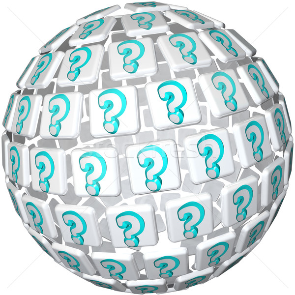 Question Mark Sphere - Ball of Confusion and Curiosity Stock photo © iqoncept