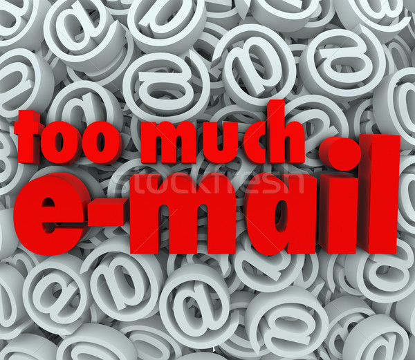 Too Much Email Symbol @ Sign Symbol Background Mail Stock photo © iqoncept
