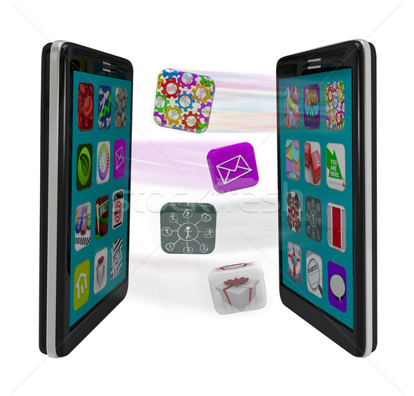 Inteligentes teléfonos aplicación software mensajes Foto stock © iqoncept