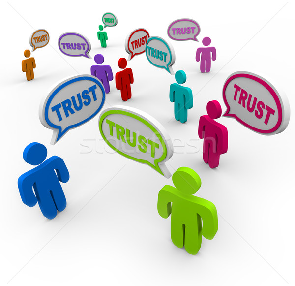 Trust People Speech Bubbles Loyalty Confidence Stock photo © iqoncept