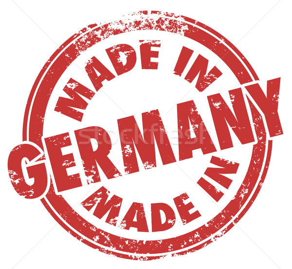 Made in Germany Round Red Stamp National Pride Product Manufactu Stock photo © iqoncept