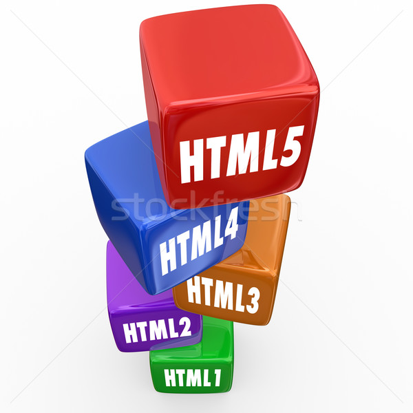 HTML5 Programming Language Online Website Code Development Stock photo © iqoncept