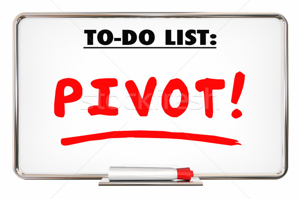 Pivot Change Adapt Business Model Rethink Writing Word 3d Illust Stock photo © iqoncept