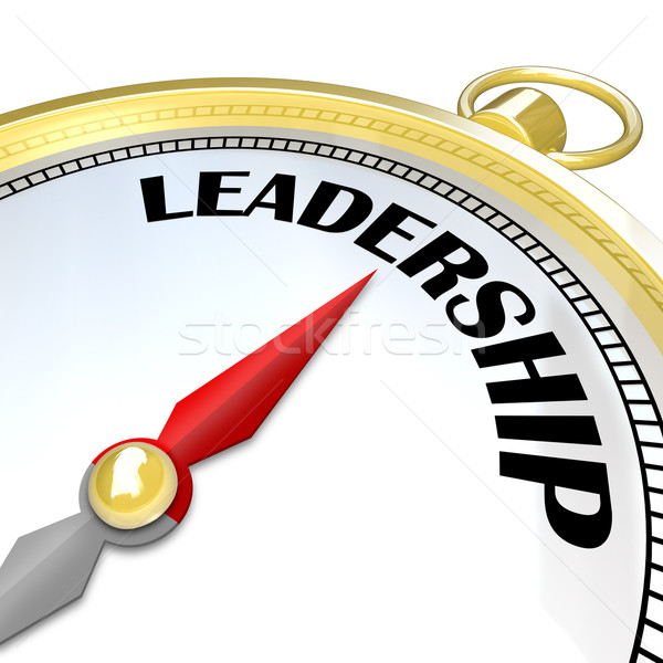 Leadership - Gold Compass Symbol of Leader Taking Charge Stock photo © iqoncept