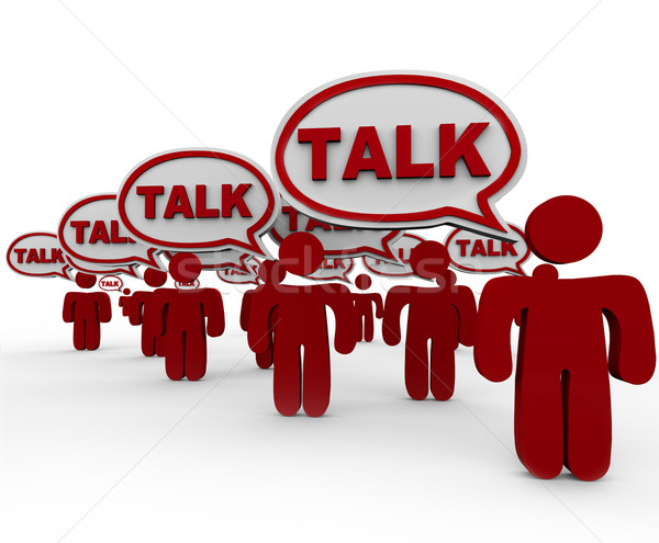 Talk People Customers Crowd Talking Sharing Communication Stock photo © iqoncept
