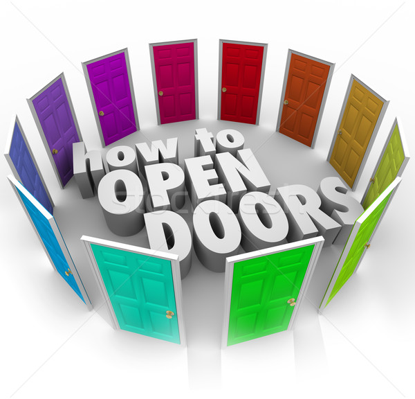 How to Open Doors Words Opportunity Entry Access New Paths Stock photo © iqoncept