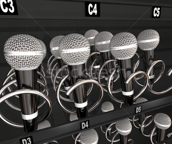Casse-croûte machine talent chanter concurrence distributeur automatique Photo stock © iqoncept