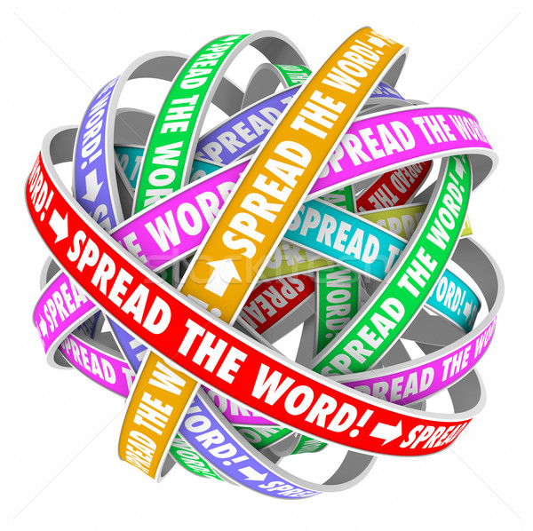 Spread the Word Cycle Endless Loop Information Sharing Gossip Ne Stock photo © iqoncept