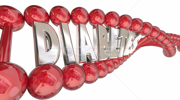Diabetes dna médico doença pesquisa ilustração 3d Foto stock © iqoncept