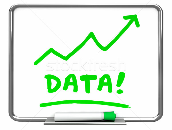Data Numbers Information Erase Board Arrow 3d Illustration Stock photo © iqoncept