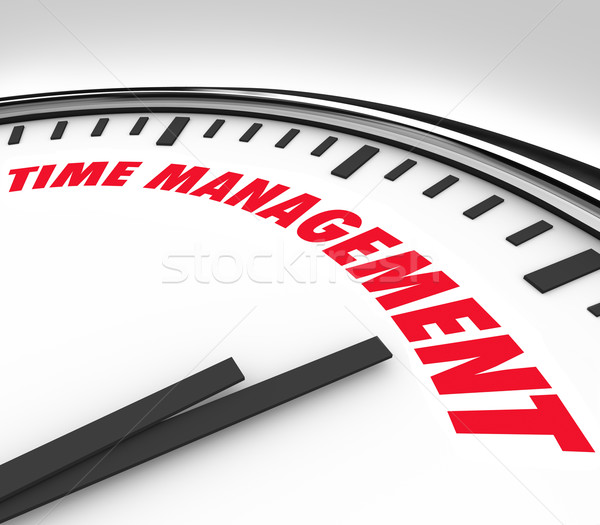 Time Management Words Clock Timer Managing Hours Stock photo © iqoncept