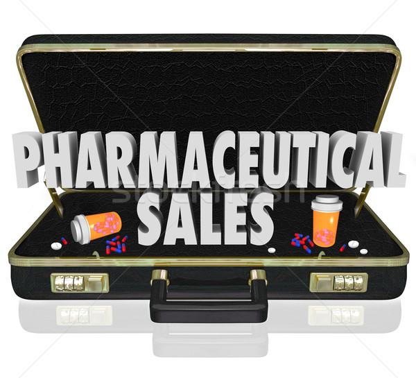 Pharmaceutical Sales Briefcase Medicine Samples Pills Capsules Stock photo © iqoncept