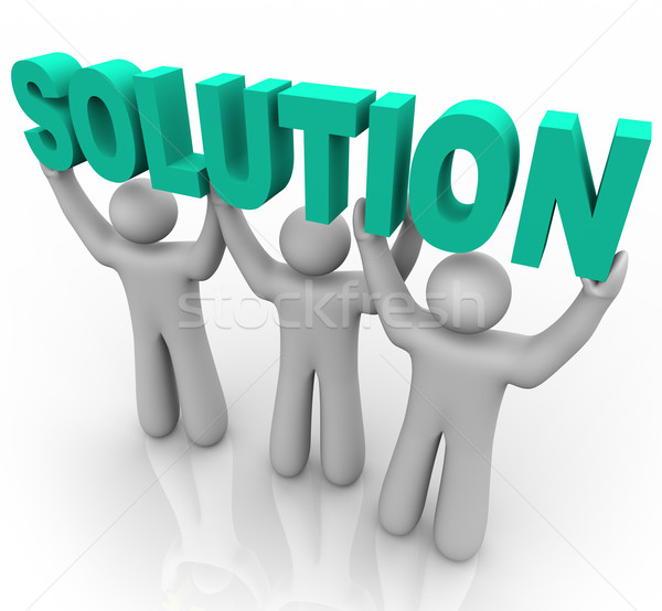 Solution - Lifting the Word Stock photo © iqoncept