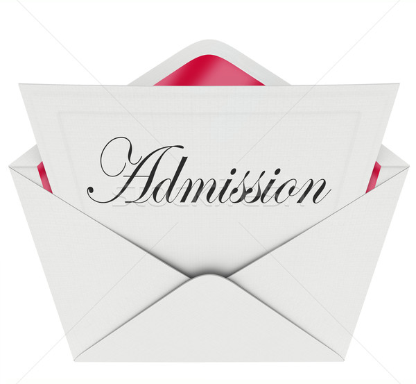 Admission Word Invitation Card Envelope Attend Event Stock photo © iqoncept