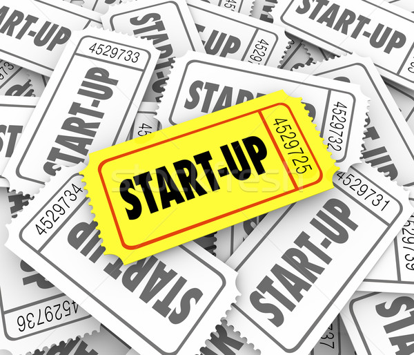 Start-Up Winning Ticket Best New Company Business Launch Competi Stock photo © iqoncept
