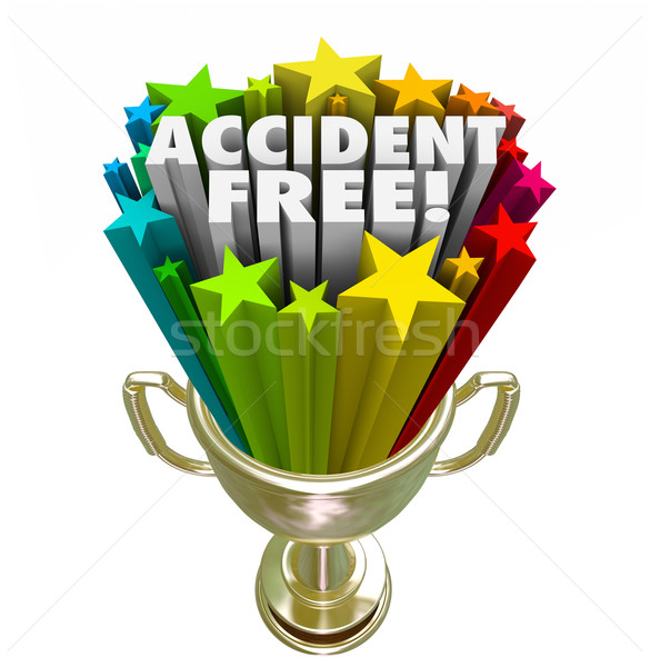 Stock photo: Accident Free Best Safety Record Trophy Prize Award