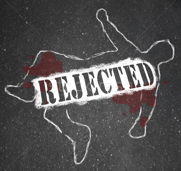 Rejected Person Chalk Outline Denied and Refused Stock photo © iqoncept