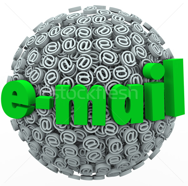 E-mail woord symbool borden elektronische mail Stockfoto © iqoncept