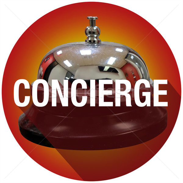 Concierge Bell Word Long Shadow Customer Service Support Help Stock photo © iqoncept