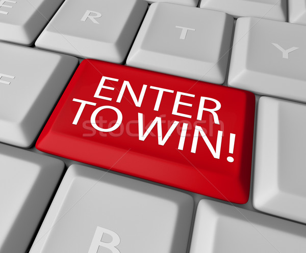 Enter to Win Contest Drawing Raffle Lottery Computer Key Stock photo © iqoncept