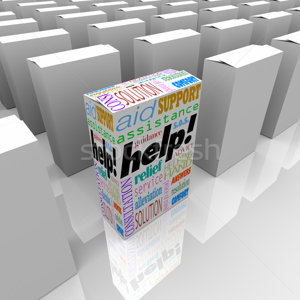 Help Box of Customer Assistance and Support on Store Shelf Stock photo © iqoncept