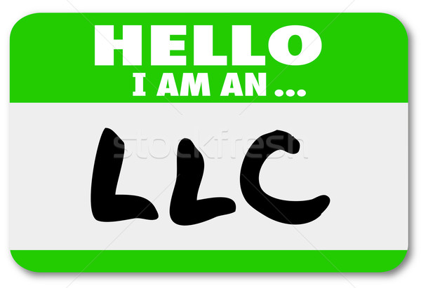 LLC Name Tag Sticker Greeting Meet Business Professional Entrepr Stock photo © iqoncept