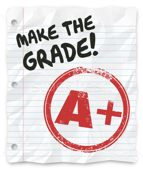 Make the Grade A Plus Report Card Prove Yourself Stock photo © iqoncept