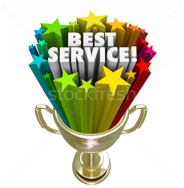 Best Service Trophy Award Prize Top Rated Company Business Stock photo © iqoncept