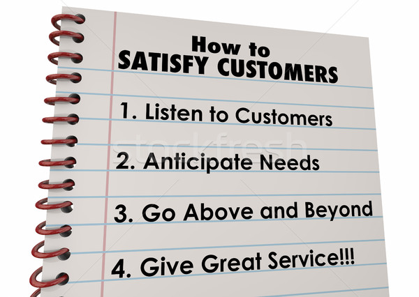 How to Satisfy Customers List Instructions 3d Illustration Stock photo © iqoncept