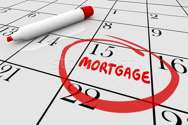 Mortgage House Payment Loan Bill Due Date Calendar 3d Illustrati Stock photo © iqoncept