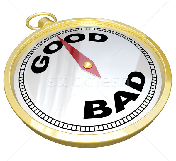 Stock photo: Compass - Leading to Path of Good vs Bad