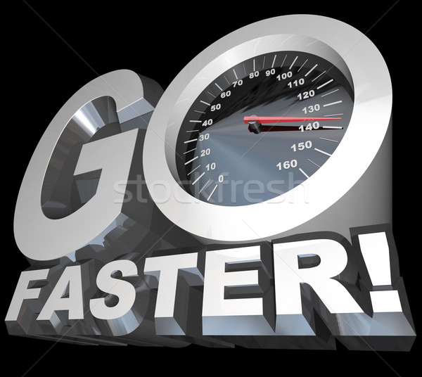 Go Faster Speedometer Racing to Successful Speed Stock photo © iqoncept