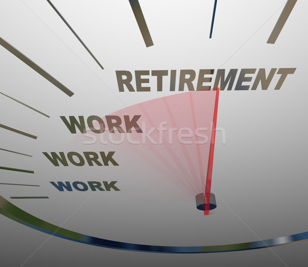 Retirement Speedometer Racing to End of Work Career Stock photo © iqoncept