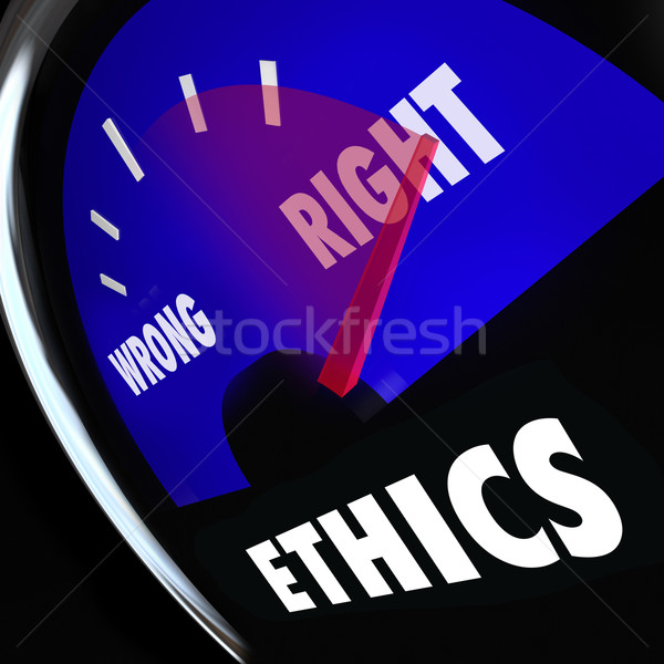 Ethics Gauge Measure Conscious Behavior Good Bad Right Wrong Stock photo © iqoncept