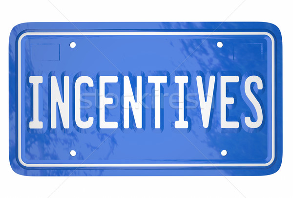 Incentives Attract Car Shoppers Buy Auto Vehicle Rebate License  Stock photo © iqoncept