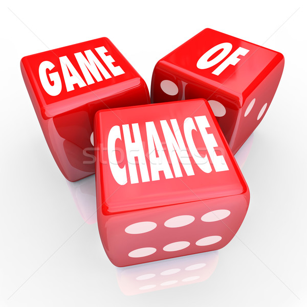 Game of Chance Three Red Dice Risk and Danger Stock photo © iqoncept