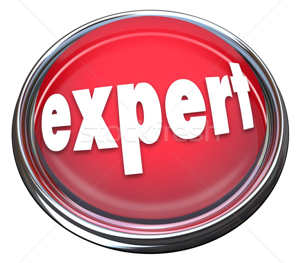 Expert Red Button Light Advertise Expertise Experience Skills Stock photo © iqoncept