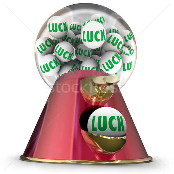 Luck Gumball Machine Dispenser Random Winner Stock photo © iqoncept